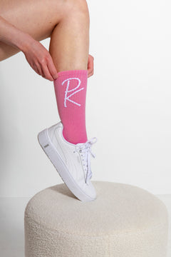 Designer Pure Organic Cotton Pink Marshmallow Socks