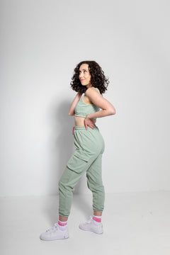 Brat Girl Crop Top Green