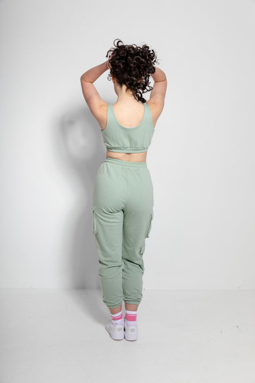 Brat Girl Crop Top Green