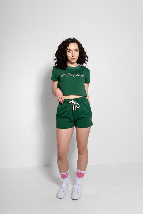 Annabelle Crop Tee - Green Casual Summer Outfit