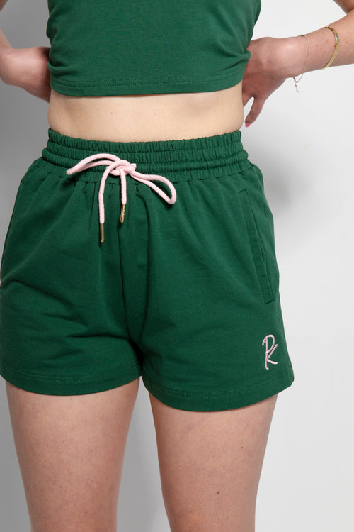 Annabelle Short - 100% Heavy Cotton Green Casual Summer Short