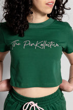 Annabelle Crop Tee - Green Casual Summer Outfit