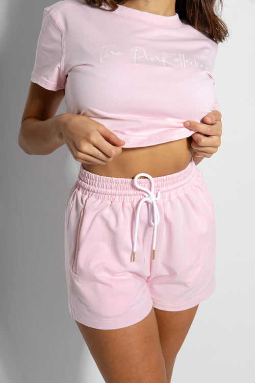 Annabelle Short - 100%  Heavy Cotton Pink Casual Summer Short